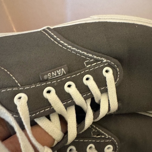 VANS Atwood Low Top Pewter Dark Gray Canvas Women Skate Shoe Sneaker Size 7 EUC - Picture 14 of 15